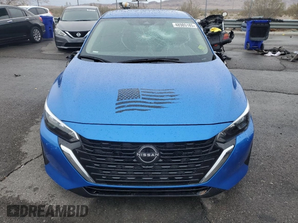 2024 Nissan Sentra SV with VIN 3N1AB8CV9RY220182, listed as a Copart auction lot 48985185 with 37,616 mi miles and Salvage Title. Bid and sale history available at DreamBid. Image 5.