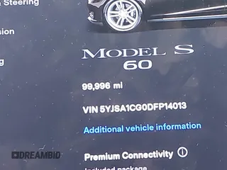 2013 Tesla Model S с VIN 5YJSA1CG0DFP14013, выставлен на аукционе IAAI как лот 42352134 с пробегом 99 996 миль миль и . История ставок и продаж доступна на DreamBid. Изображение 15.