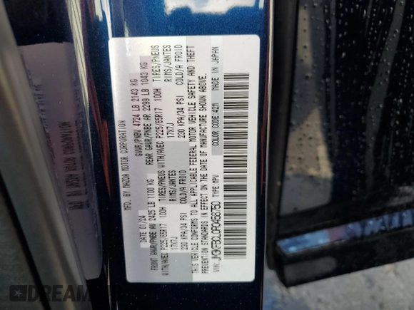 2024 Mazda CX-5 2.5 S Carbon Edition with VIN JM3KFBCL0R0458750, listed as a Copart auction lot 45976215 with 5,194 mi miles and Salvage Title. Bid and sale history available at carsss.com. Image 13.