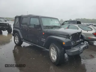 2017 Jeep Wrangler Unlimited Sport with VIN 1C4BJWDG8HL707809, listed as a Copart auction lot 57096085 with 34,959 mi miles and Salvage title. Bid and sale history available at DreamBid. Image 4.