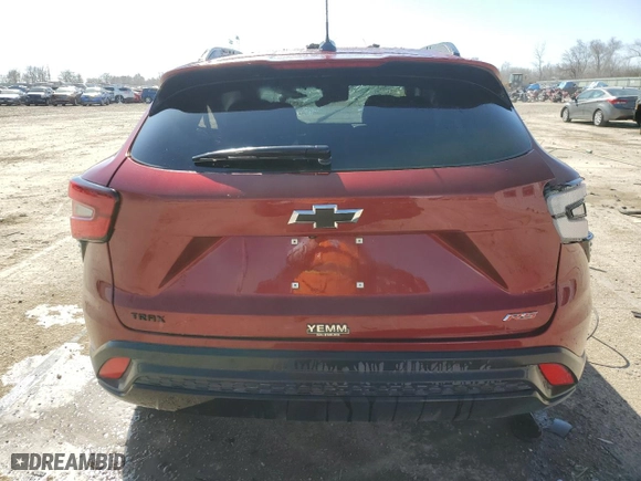 2025 Chevrolet Trax 2RS with VIN KL77LJEP8SC037023, listed as a Copart auction lot 48767125 with 0 mi miles and Salvage Title. Bid and sale history available at carsss.com. Image 6.