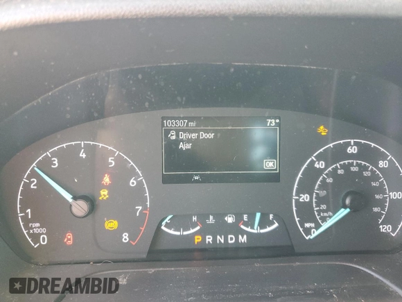 2020 Ford Transit Cargo with VIN 1FTBR2C88LKA00915, listed as a Copart auction lot 83952214 with 103,307 mi miles and Salvage Title. Bid and sale history available at carsss.com. Image 9.
