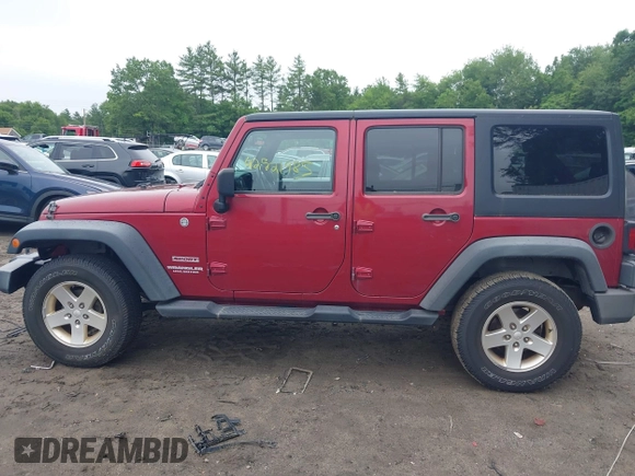 2013 Jeep Wrangler Unlimited Sport with VIN 1C4HJWDG7DL516077, listed as a IAAI auction lot 42521985 with 169,299 mi miles and . Bid and sale history available at DreamBid. Image 14.