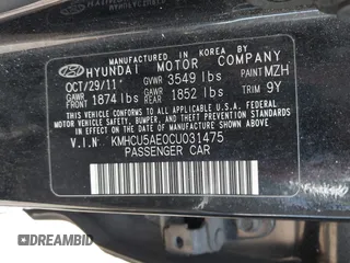 2012 Hyundai Accent SE z VIN KMHCU5AE0CU031475, wystawiony jako IAAI lot #42196146 z przebiegiem 122 489 mil mil oraz . Historia ofert i sprzedaży dostępna na DreamBid. Obrazek 9.