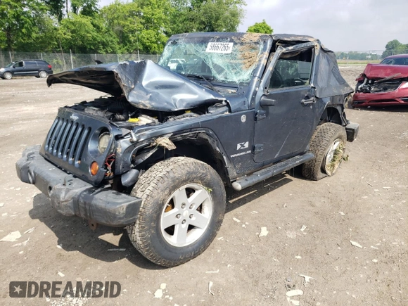 2008 Jeep Wrangler X with VIN 1J4FA24158L563572, listed as a Copart auction lot 58667265 with 162,649 mi miles and Salvage title. Bid and sale history available at DreamBid. Image 1.