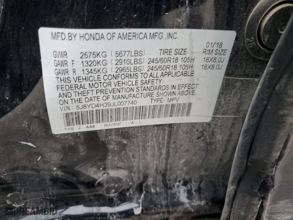 2018 Acura MDX with VIN 5J8YD4H39JL007740, listed as a Copart auction lot 84236104 with 123,133 mi miles and Salvage Title. Bid and sale history available at carsss.com. Image 14.