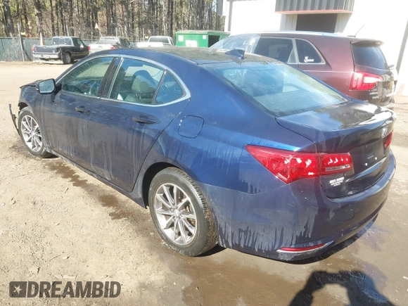 2020 Acura TLX w/Technology Pkg with VIN 19UUB1F53LA015337, listed as a IAAI auction lot 41427035 with 44,450 mi miles. Bid and sale history available at carsss.com. Image 3.