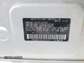 2017 Subaru WRX Premium with VIN JF1VA1E64H9828782, listed as a IAAI auction lot 40722034 with 86,554 mi miles and . Bid and sale history available at DreamBid. Image 9.