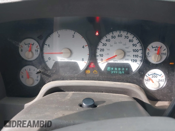 2006 Dodge Ram 2500 SLT with VIN 1D7KS28C26J143389, listed as a IAAI auction lot 41617832 with 344,169 mi miles. Bid and sale history available at carsss.com. Image 7.