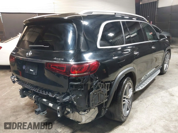 2022 Mercedes-Benz GLS 450 with VIN 4JGFF5KE8NA733344, listed as a IAAI auction lot 42296500 with 29,581 mi miles and . Bid and sale history available at DreamBid. Image 4.