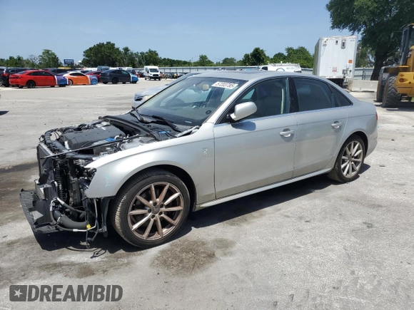 2015 Audi A4 Premium z VIN WAUBFAFL2FN009094, wystawiony jako Copart lot #57203785 z przebiegiem 84 066 mil mil oraz Szkoda całkowita • Salvage title. Historia ofert i sprzedaży dostępna na DreamBid. Obrazek 1.