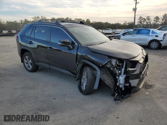 2025 Toyota RAV4 XLE with VIN 2T3W1RFV5SC303614, listed as a Copart auction lot 46754785 with 4,271 mi miles and Salvage Title. Bid and sale history available at carsss.com. Image 4.