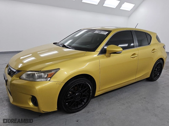 2012 Lexus CT 200h with VIN JTHKD5BH2C2064352, listed as a Copart auction lot 50313085 with 0 mi miles and Clean Title. Bid and sale history available at carsss.com. Image 1.