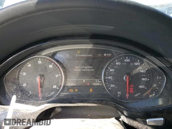 2014 Audi A8 4.0T with VIN WAUR2AFD9EN004542, listed as a Copart auction lot 88472135 with 75,909 mi miles and Salvage Title. Bid and sale history available at DreamBid. Image 9.
