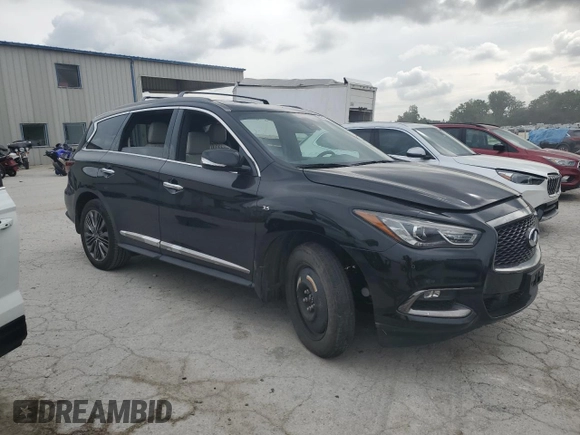 2019 Infiniti QX60 Luxe with VIN 5N1DL0MM2KC510398, listed as a Copart auction lot 60469365 with 130,117 mi miles and Salvage title. Bid and sale history available at DreamBid. Image 4.