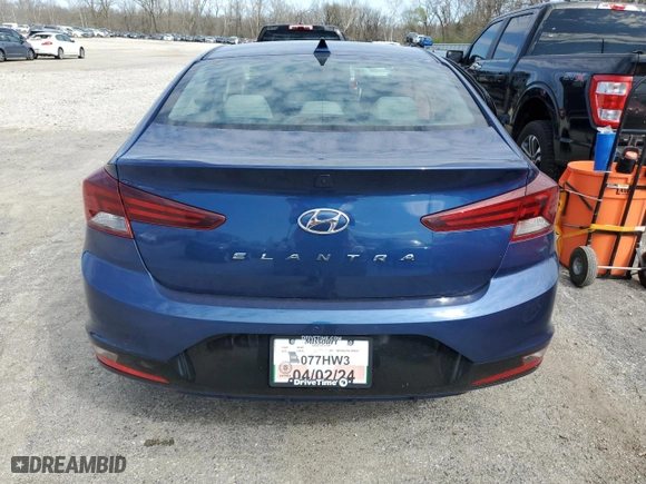 2020 Hyundai Elantra Value Edition with VIN 5NPD84LF5LH572691, listed as a Copart auction lot 47551684 with 68,412 mi miles and Salvage Title. Bid and sale history available at carsss.com. Image 6.