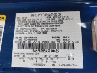 2022 Ford Mustang EcoBoost with VIN 1FA6P8TH5N5140485, listed as a IAAI auction lot 41744879 with 25,348 mi miles. Bid and sale history available at carsss.com. Image 9.