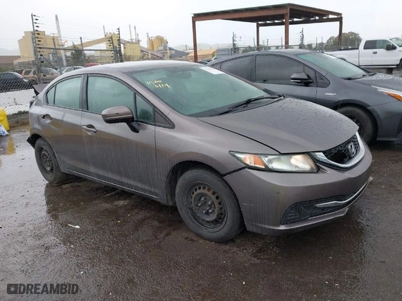 2015 Honda Civic Sedan LX with VIN 19XFB2F5XFE257489, listed as a IAAI auction lot 41796074 with 296,903 mi miles. Bid and sale history available at carsss.com. Image 1.