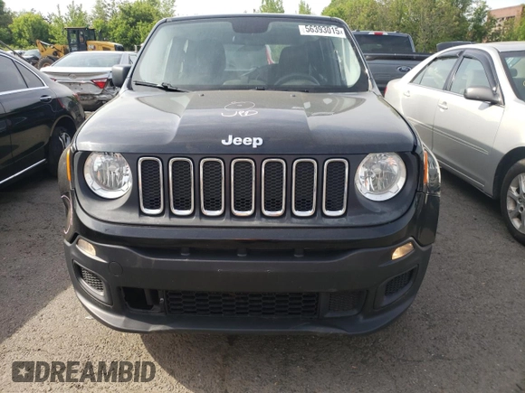 2017 Jeep Renegade Sport with VIN ZACCJAAB7HPE78941, listed as a Copart auction lot 56393015 with 99,538 mi miles and Salvage title. Bid and sale history available at DreamBid. Image 5.