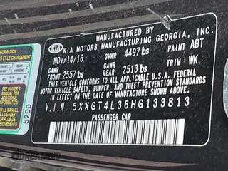 2017 Kia Optima LX with VIN 5XXGT4L36HG133813, listed as a IAAI auction lot 42266454 with 83,059 mi miles and . Bid and sale history available at DreamBid. Image 9.