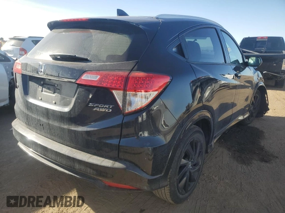 2022 Honda HR-V Sport with VIN 3CZRU6H16NM760184, listed as a Copart auction lot 85917444 with Not Provided miles and Salvage Title. Bid and sale history available at carsss.com. Image 3.