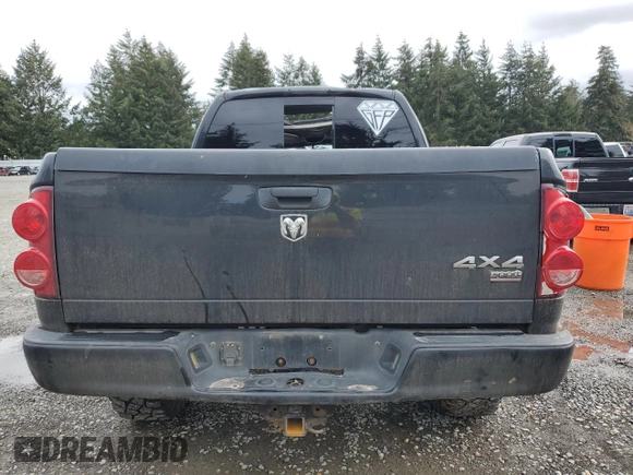 2007 Dodge Ram 2500 SLT with VIN 3D7KS28AX7G811974, listed as a Copart auction lot 45987265 with 155,595 mi miles and Salvage Title. Bid and sale history available at carsss.com. Image 6.