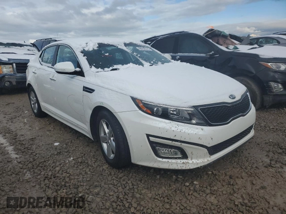 2015 Kia Optima LX with VIN KNAGM4A75F5640266, listed as a Copart auction lot 48436575 with 76,029 mi miles and Salvage Title. Bid and sale history available at carsss.com. Image 4.