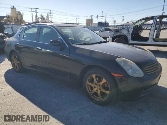 2003 Infiniti G35 w/Leather with VIN JNKCV51E03M011081, listed as a Copart auction lot 88648655 with 169,633 mi miles and Salvage Title. Bid and sale history available at carsss.com. Image 4.