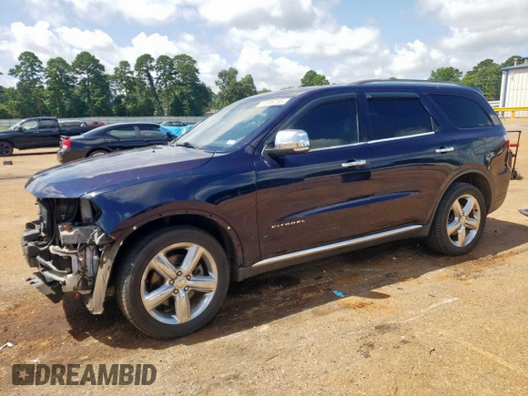 2013 Dodge Durango Citadel with VIN 1C4RDHEG1DC538744, listed as a Copart auction lot 64659785 with 185,850 mi miles and Salvage title. Bid and sale history available at DreamBid. Image 1.