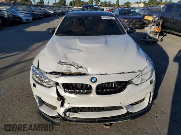 2015 BMW M4 with VIN WBS3R9C50FK331570, listed as a Copart auction lot 80739684 with 84,367 mi miles and Salvage Title. Bid and sale history available at carsss.com. Image 5.