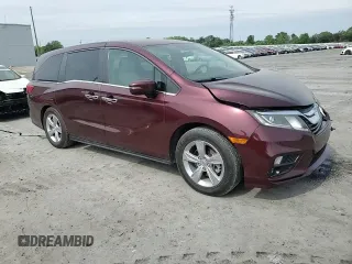 2018 Honda Odyssey EX with VIN 5FNRL6H58JB040766, listed as a Copart auction lot 54702055 with 98,445 mi miles and Salvage title. Bid and sale history available at DreamBid. Image 14.
