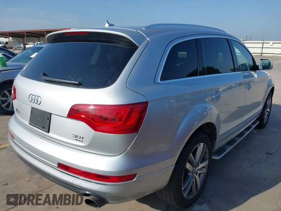 2014 Audi Q7 Premium Plus with VIN WA1LGAFE8ED007158, listed as a IAAI auction lot 42212664 with 120,934 mi miles and . Bid and sale history available at DreamBid. Image 4.