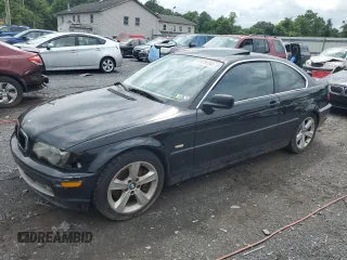 2001 BMW 3 Series 330Ci with VIN WBABN53421JU31504, listed as a Copart auction lot 57979154 with 0 mi miles and Salvage Title. Bid and sale history available at carsss.com. Image 1.