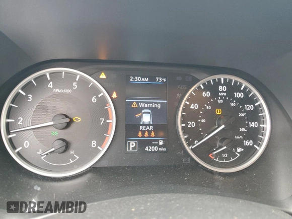 2024 Nissan Sentra S with VIN 3N1AB8BV9RY205649, listed as a Copart auction lot 46644935 with 4,200 mi miles and Salvage Title. Bid and sale history available at carsss.com. Image 9.