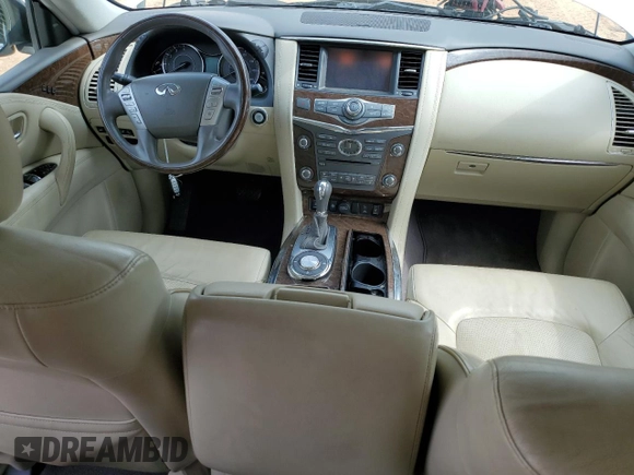 2017 Infiniti QX80 with VIN JN8AZ2NF8H9640603, listed as a Copart auction lot 60391994 with 120,152 mi miles and Salvage Title. Bid and sale history available at carsss.com. Image 8.