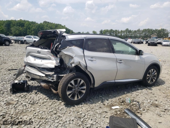 2016 Nissan Murano S with VIN 5N1AZ2MH1GN119299, listed as a Copart auction lot 65405584 with 79,759 mi miles and Salvage Title. Bid and sale history available at carsss.com. Image 3.