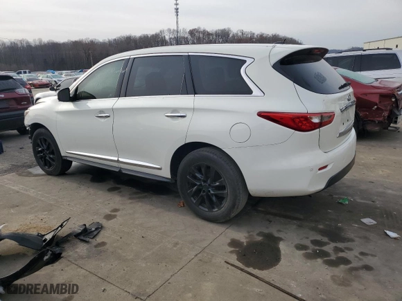 2013 Infiniti JX35 with VIN 5N1AL0MM4DC321306, listed as a Copart auction lot 84453734 with 96,626 mi miles and Salvage Title. Bid and sale history available at carsss.com. Image 2.
