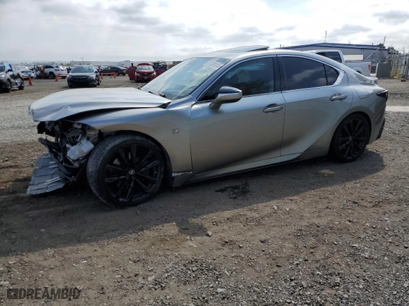 2021 Lexus IS with VIN JTHGZ1B22M5046333, listed as a Copart auction lot 57528124 with NaN miles and Salvage Title. Bid and sale history available at carsss.com. Image 1.