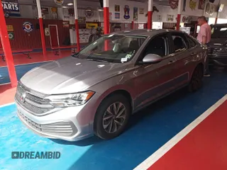 2024 Volkswagen Jetta S with VIN 3VW5M7BU5RM077151, listed as a IAAI auction lot 42796121 with 19,887 mi miles and . Bid and sale history available at DreamBid. Image 2.