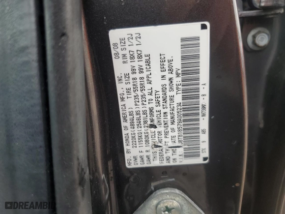 2009 Acura RDX Tech Pkg with VIN 5J8TB18579A005234, listed as a Copart auction lot 51547215 with 192,032 mi miles and Salvage Title. Bid and sale history available at carsss.com. Image 13.