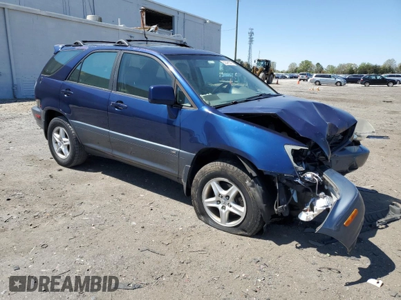 2001 Lexus RX 300 with VIN JTJHF10U610197670, listed as a Copart auction lot 52378245 with 204,482 mi miles and Salvage Title. Bid and sale history available at carsss.com. Image 4.