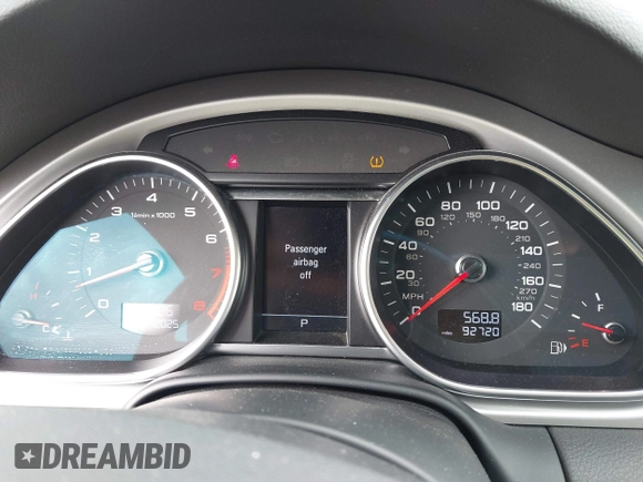 2014 Audi Q7 Premium Plus with VIN WA1LGAFE7ED001805, listed as a IAAI auction lot 42424693 with 92,720 mi miles and . Bid and sale history available at DreamBid. Image 7.