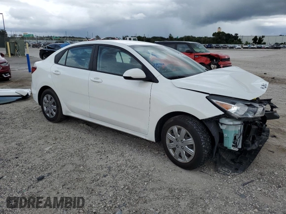 2021 Kia Rio LX with VIN 3KPA24AD6ME370969, listed as a Copart auction lot 71244164 with 90,219 mi miles and Non Repairable. Bid and sale history available at DreamBid. Image 4.