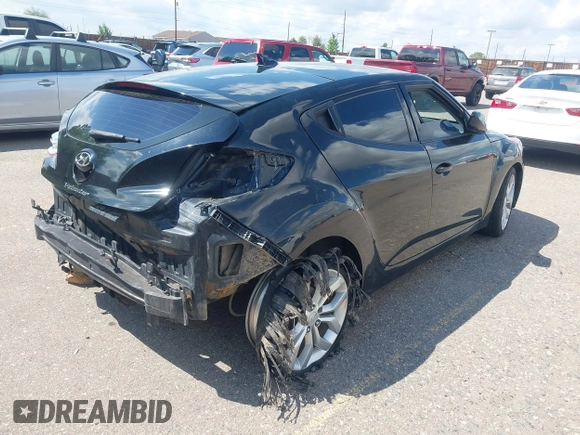 2013 Hyundai Veloster w/Gray Int with VIN KMHTC6AD1DU154946, listed as a IAAI auction lot 42375871 with 108,095 mi miles and . Bid and sale history available at DreamBid. Image 4.