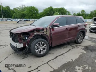 2014 Toyota Highlander LE z VIN 5TDBKRFH5ES022228, wystawiony jako Copart lot #59722855 z przebiegiem 97 126 mil mil oraz Szkoda całkowita • Salvage title. Historia ofert i sprzedaży dostępna na DreamBid. Obrazek 1.