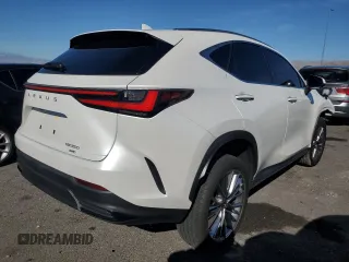 2025 Lexus NX 350 Premium with VIN JTJGGCEZ9S5010385, listed as a Copart auction lot 46846485 with 5,606 mi miles and Salvage title. Bid and sale history available at DreamBid. Image 3.