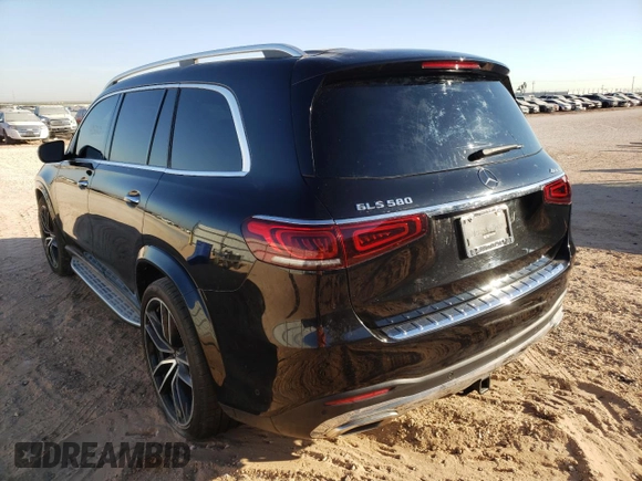 2020 Mercedes-Benz GLS with VIN 4JGFF8GE2LA167222, listed as a Copart auction lot 60885182 with 40,220 mi miles. Bid and sale history available at carsss.com. Image 3.