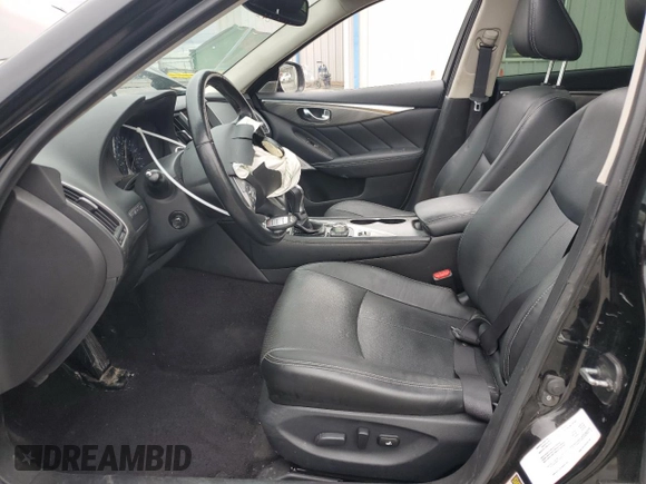 2017 Infiniti Q50 2.0t with VIN JN1CV7AR9HM682498, listed as a Copart auction lot 50911065 with 80,640 mi miles and Salvage Title. Bid and sale history available at carsss.com. Image 7.