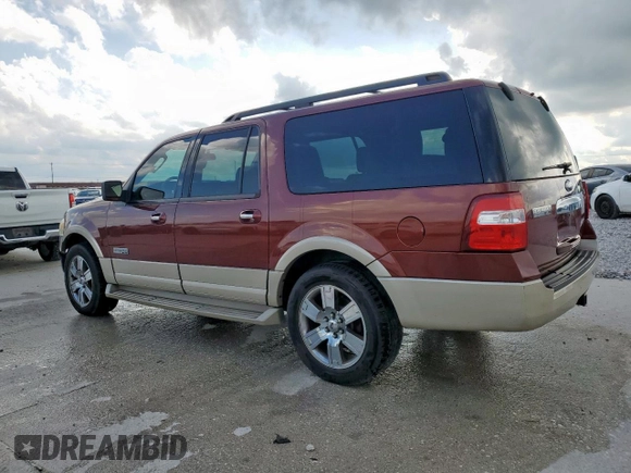 2007 Ford Expedition Max Eddie Bauer z VIN 1FMFK17527LA44128, wystawiony jako Copart lot #53398285 z przebiegiem 278 476 mil mil oraz Czysty tytuł • Clean title. Historia ofert i sprzedaży dostępna na DreamBid. Obrazek 2.