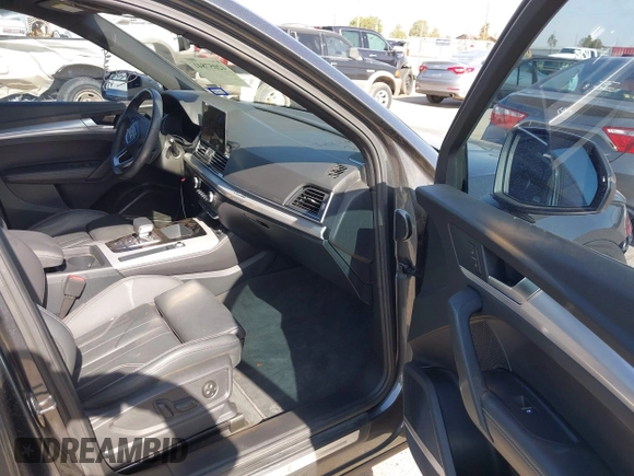 2023 Audi Q5 Sportback S line Premium Plus with VIN WA15AAFY7P2074384, listed as a IAAI auction lot 42057841 with 34,402 mi miles and . Bid and sale history available at DreamBid. Image 5.